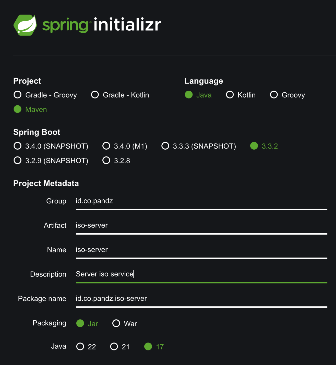 Initial spring project