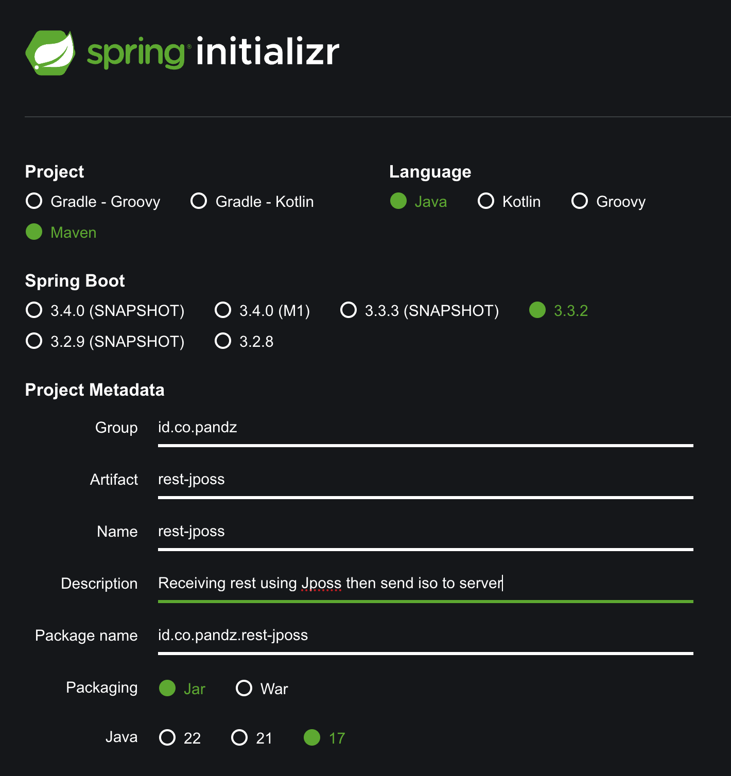 Initial spring project